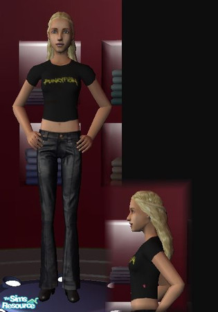 Sims 2 — Yellow Punkyfish logo top (teen) by law3 — 