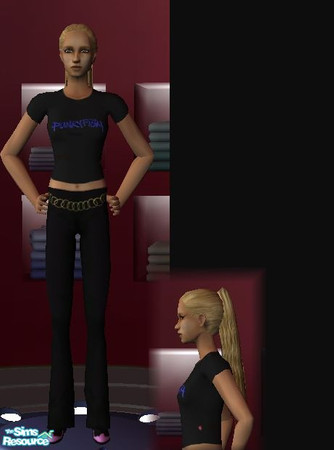 Sims 2 — Deep blue Punkyfish logo top (YA) by law3 — 