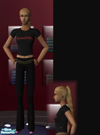 Sims 2 — Red Punkyfish logo top (YA) by law3 — 