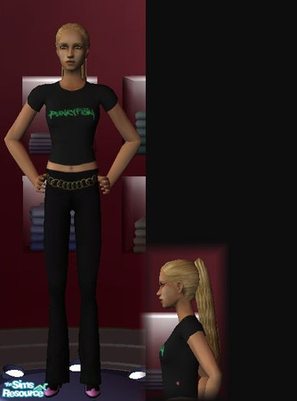 Sims 2 — Green Punkyfish logo top (YA) by law3 — 
