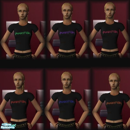 Sims 2 — YA black Punkyfish logo tops by law3 — 