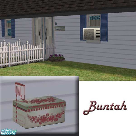 Sims 2 — Decorative Mailbox - Red by buntah — These decorative-only mailboxes look great beside any front or back door.