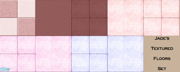 Sims 2 — Jade's Textured Floors Set by Jade0229 — A textured floors set to complement "Jade's Texture Walls