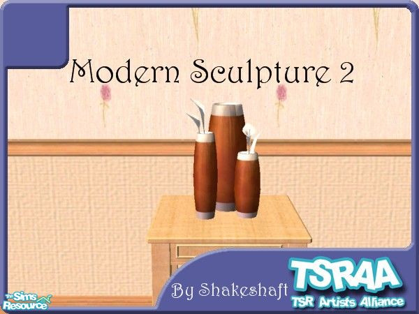 Sims 2 — Modern Sculpture 2 by TSR Archive — Modern Sculpture 2 is the Flower inserts in white and silver, part of the
