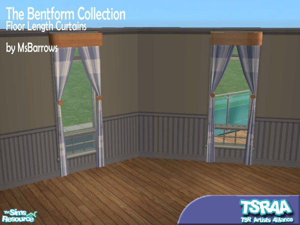 Sims 2 — Bentform Floor-Length Curtain Straight by MsBarrows — What do you get when you cross the Bentform look with