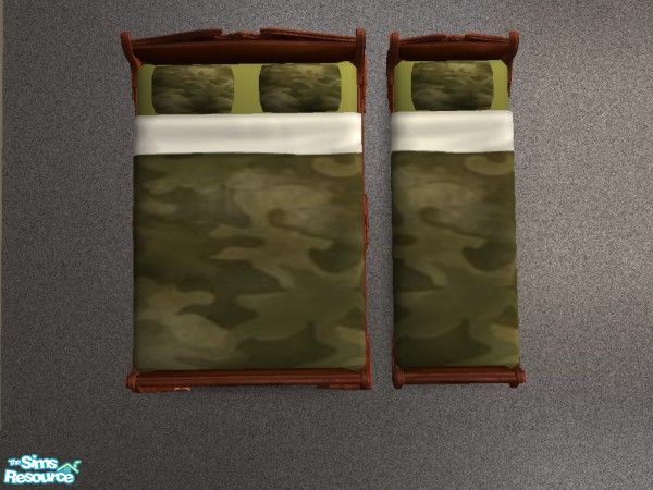 Sims 2 — MFG Camoflauge Rulez bedding by mightyfaithgirl — Perfect for boys!look for the corresponding wallpaper.. coming