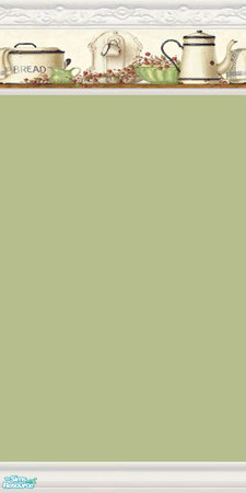 Sims 2 — Farm Kitchen Wall Set - Farm Kitchen Wall 3 by Gumby_Girl — A set of 4 paint walls with a country kitchen theme.