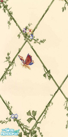 Sims 2 — Butterflies and Diamonds wall by ead425 — butterflies and diamonds