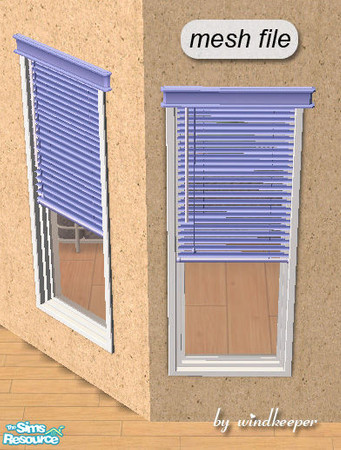 Sims 2 — Long blinds 2 updated by Windkeeper — Use all the colors of Maxis original and any custom recolor of Maxis