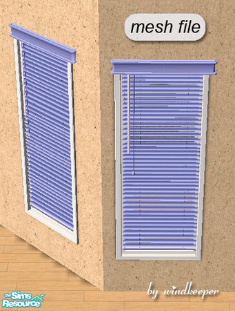 Sims 2 — Long blinds updated by Windkeeper — Use all the colors of Maxis original and any custom recolor of Maxis blinds.