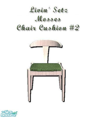 Sims 2 — Livin' Setz in Mosses Chair Cushion #2 by iwubu — Crisp, clean and cool colors for your living space or study.