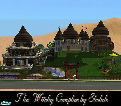 Sims 2 — The Witchy Complex by Eboluh — A gorgeous apartment complex for your witchy Sims! Be sure to use your magic to