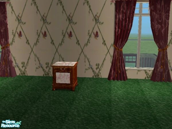 Sims 2 — Butterflies and Diamonds nite stand by ead425 — Butterflies and diamonds bedroom:contains 1 wall,1 floor,10