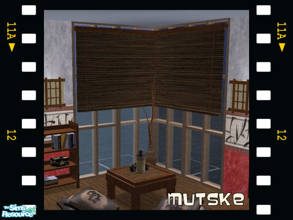 Sims 2 — Bamboo Living Bamboo Blinds 2 tiles Diag by Mutske — Recolor from the set "Oriental living" by Sims 2