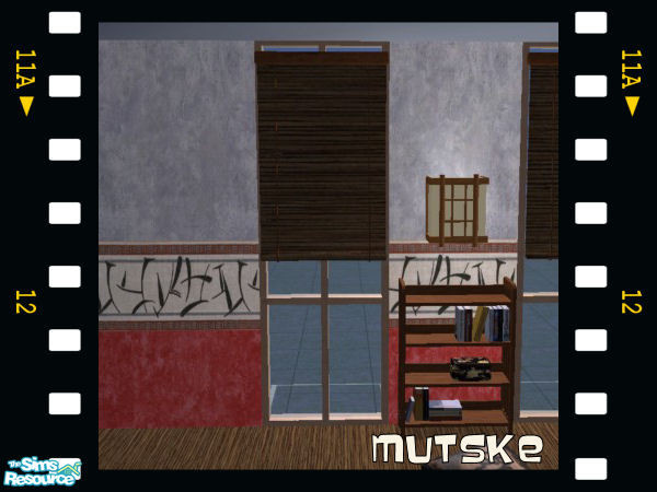 Sims 2 — Bamboo Living Bamboo Blinds Diag by Mutske — Recolor from the set "Oriental living" by Sims 2 Play
