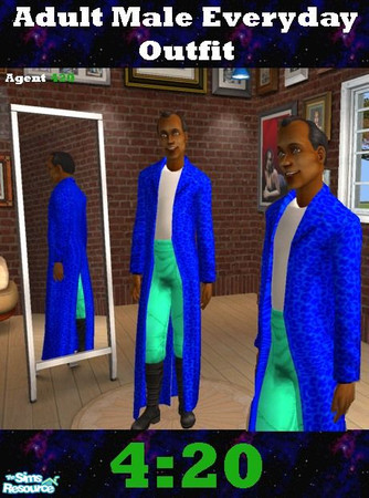 Sims 2 — Magic Blue Aqua Trench Coat by Agent420 — Todays magic users prefer to look menacing at the same time as being
