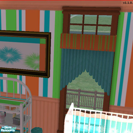 Sims 2 — Spring Time Nursery-curtains by Chezzie — Spring Time Nursery Set looks better in game than the picture shows