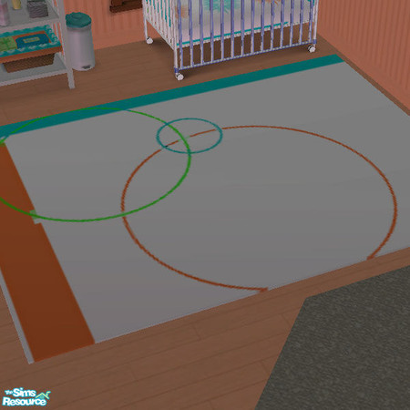 Sims 2 — Spring Time Nursery-rug by Chezzie — Spring Time Nursery Set looks better in game than the picture shows