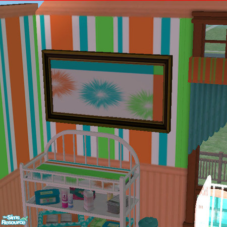 Sims 2 — Spring Time Nursery-painting by Chezzie — Spring Time Nursery Set looks better in game than the picture shows