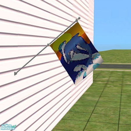 Sims 2 — sh_noveltyflag05 by countrysue — Decorative flag to beautify your Sim homes. Thank you Gamerg for your wonderful