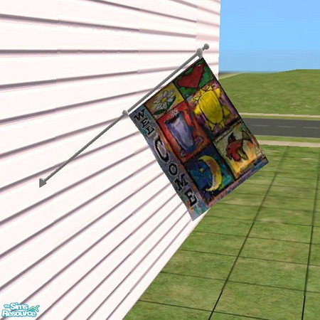 Sims 2 — sh_noveltyflag07 by countrysue — Decorative flag to beautify your Sim homes. Thank you Gamerg for your wonderful