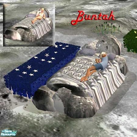Sims 2 — Mylar cover on a crater by buntah — So Sims can sleep on the moon, here's a crater with a mylar cover thrown