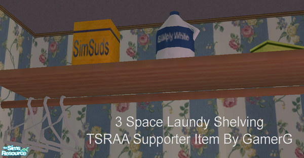 Sims 2 — Laundry Room Items - Shelves by Gamerg — These are the shelves for the laundry room set they go over a three
