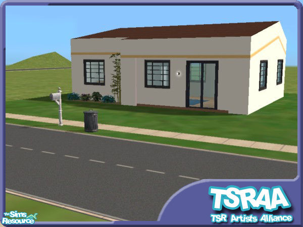 Sims 2 — Starter Lane, 3 by devil_shark — A small starter home with one bedroom, one bathroom, kitchen and living.