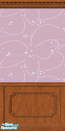 Sims 2 — "Lazy Pink Flowers" Wallpaper by KayJayZee1963 — "Lazy Pink Flowers" wallpaper with double