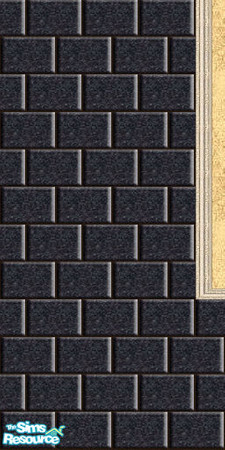 Sims 2 — Striped Bath 5 by Lorah — Gold and black tile