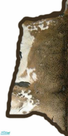 Sims 2 — Deer Rug-Left by Phadrae — The other side of my deer rug wallpaper. Hang a large deer rug in your Sims home!