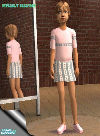 Sims 2 — Rayon Skirt by STP Carly — Rayon skirt for little girls
