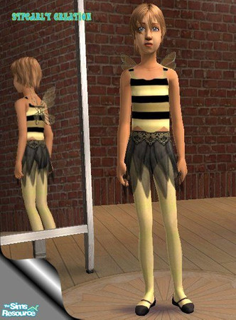 Sims 2 — Bumble Bee Costume by STP Carly — Little girls bumble bee costume
