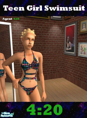 Sims 2 — Super Sweet Gemstone Swimsuit by Agent420 — This swimsuit is awesome as hell. It is encrusted with various real