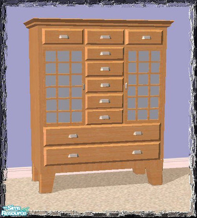 Sims 2 — Mendocino Bedroom - Dresser by Waverly — *Set requires the fixed Malibu Bedroom meshes.* "Morning Sun. Our