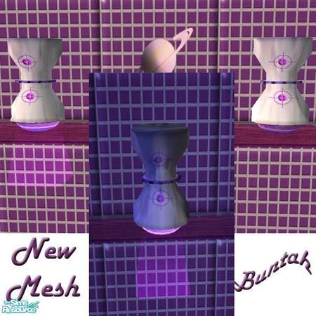 Sims 2 — Saturn Lighting MESH by buntah — Modern lighting that gives off a soft purple light, which is known to improve