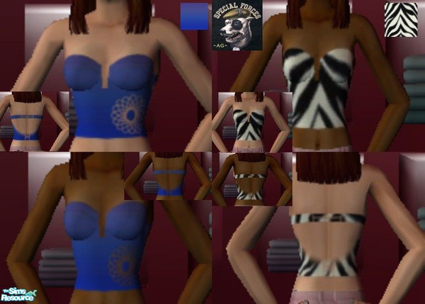 Sims 2 — Short tops 1.7 by therulerjoyce — Pack of 2 short tops