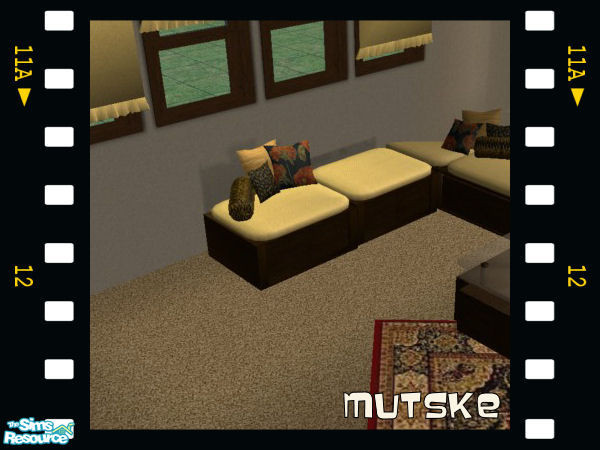 Sims 2 — Golden Living Seat by Mutske — Recol from the set Modern Sun Room by Simaddict99. Please download the original