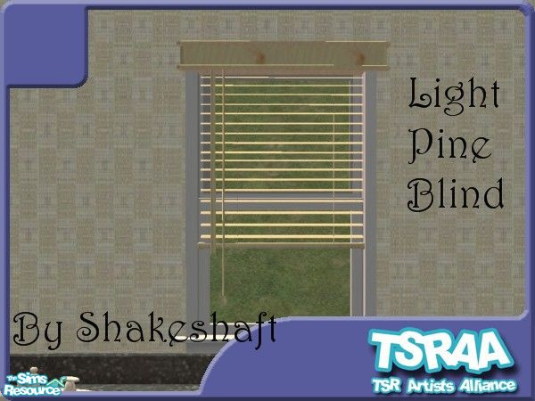 Sims 2 —  Light Pine Blinds by TSR Archive — Light Pine Blinds part of the Modern Light Pine Kitchen Set ** TSRAA Member