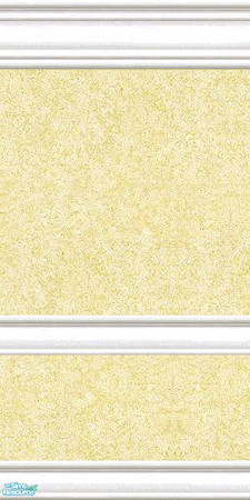 Sims 2 — jsf2CottageRBYYellow by jsf — The chair-railed version of a softly textured light yellow wallpaper enhanced by