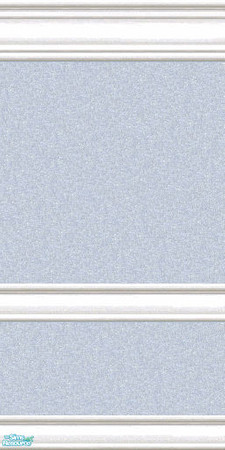 Sims 2 — jsf2CottageRBYBlue by jsf — The chair-railed version of a softly textured light blue wallpaper enhanced by deep,