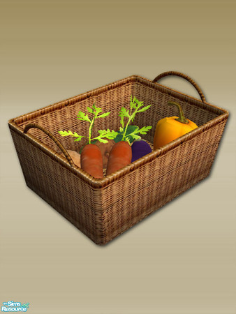 Sims 2 — Mt Lodge Series - Kitchen Veg Basket - Mesh by Shakeshaft — Part of a set that contains all the decorative