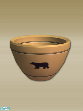 Sims 2 — Mt Lodge Series - Kitchen Bowl - Mesh by Shakeshaft — Part of a set that contains all the decorative objects for