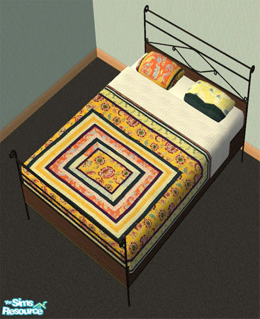 Sims 2 — Anthropologie Quilted Bedding - 9 by agaliha5 — A set of beautiful quilt bedding from Anthropologie. No mesh