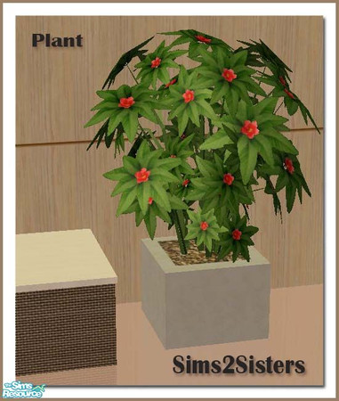 Sims 2 — S2S Livingroom Rena - Big Plant by sims2sisters — 