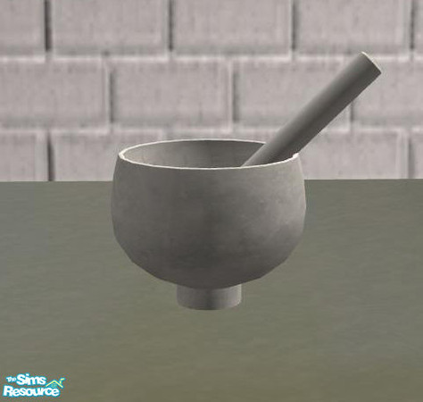Sims 2 — New England Kitchen Deco - Mortar with Pestle by ShinoKCR — 