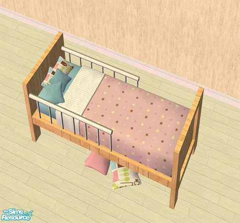 Sims 2 — Dwell Girl\'s Nursery - Bed by agaliha5 — This is a recolor of SIMcredible\'s Amina nursery. I used fun prints