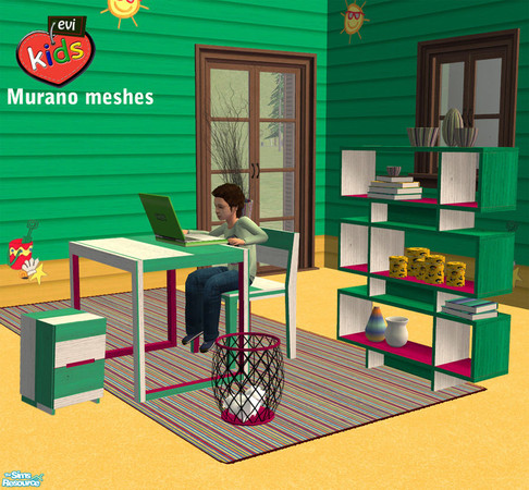 Sims 2 — evi recoloring Murano by evi — A...different point of view of murano\'s Everett Study, just for kids. I have