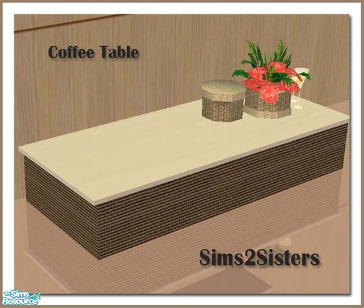 Sims 2 — S2S Livingroom Rena - Coffee Table by sims2sisters — 