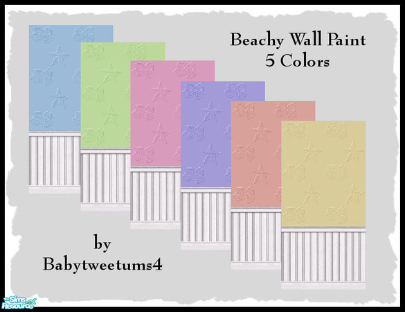 Sims 2 — Beachy Wall Paint by babytweetums4 — In honor of summer coming I have made this set of beach wallpaper. It has
